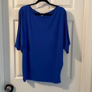 Royal blue “dolman” style top White Birch size L